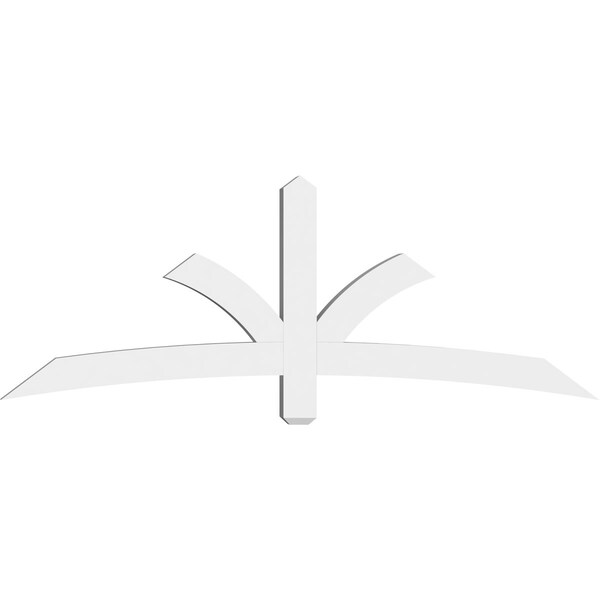 Davenport Architectural Grade PVC Gable Bracket, 72W X 27H X 4D X 4F, 9/12 Pitch